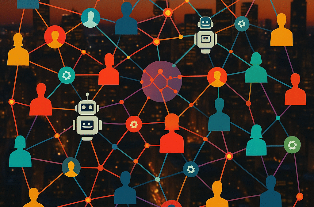 Social Dynamics and Coordination in Networks of Human and Artificial Agents